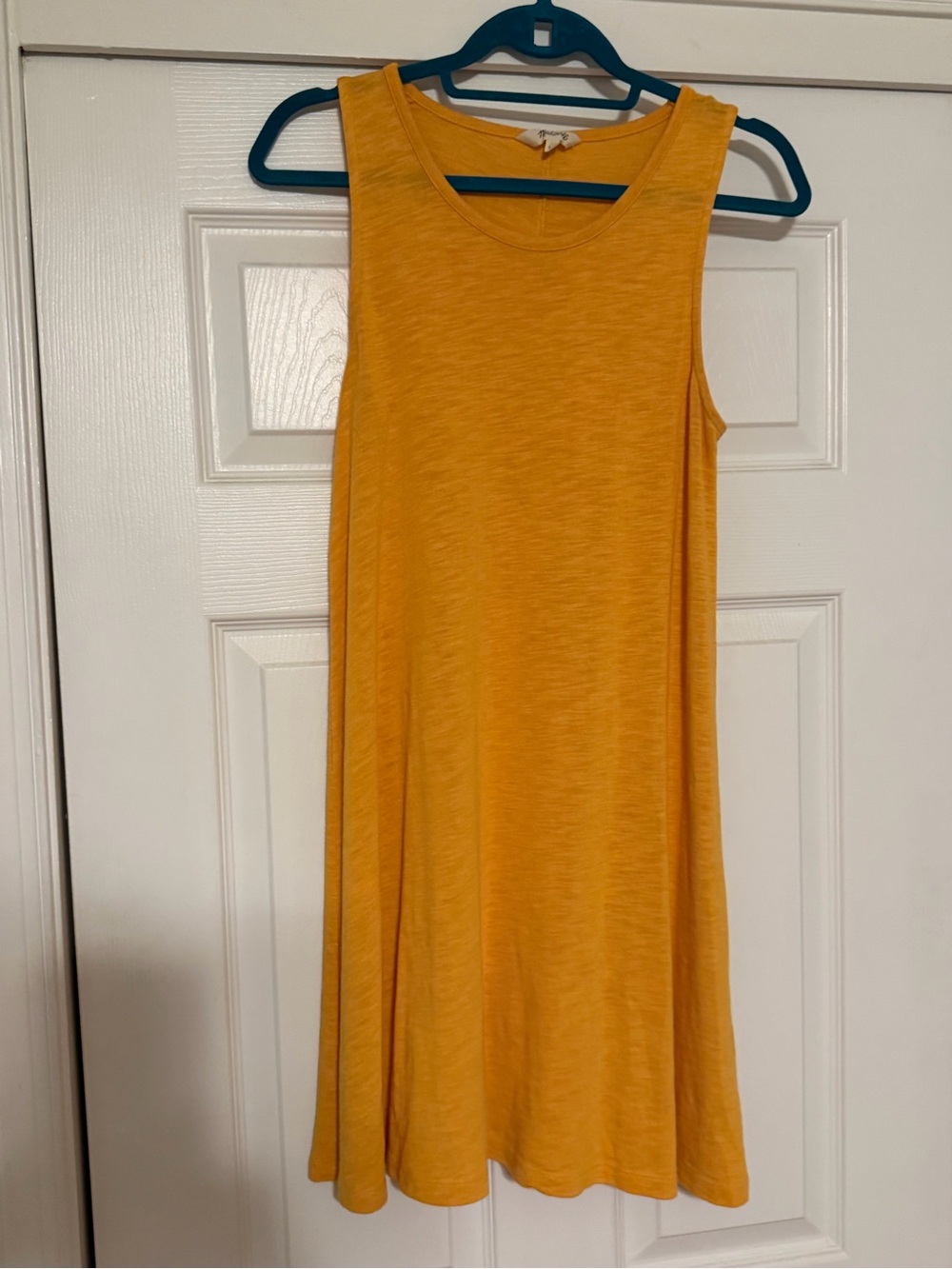 Madewell Sleeveless Yellow Swing Dress